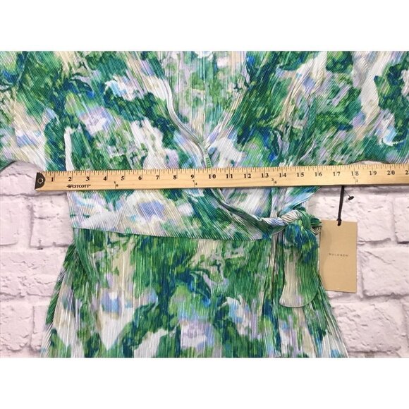 Halogen Wrap Blouse Womens Size Small Textured Short Sleeve V Neck Blouse - Picture 6 of 7